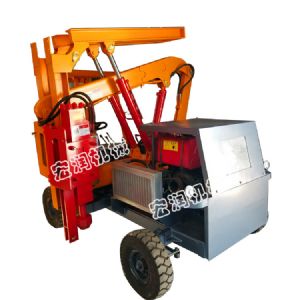 小型液压护栏打桩机