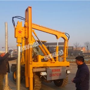 宏润机械护栏打桩机徐州新沂施工现场