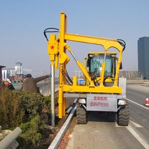 乡村公路护栏打桩机
