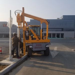 乡村公路护栏打桩机