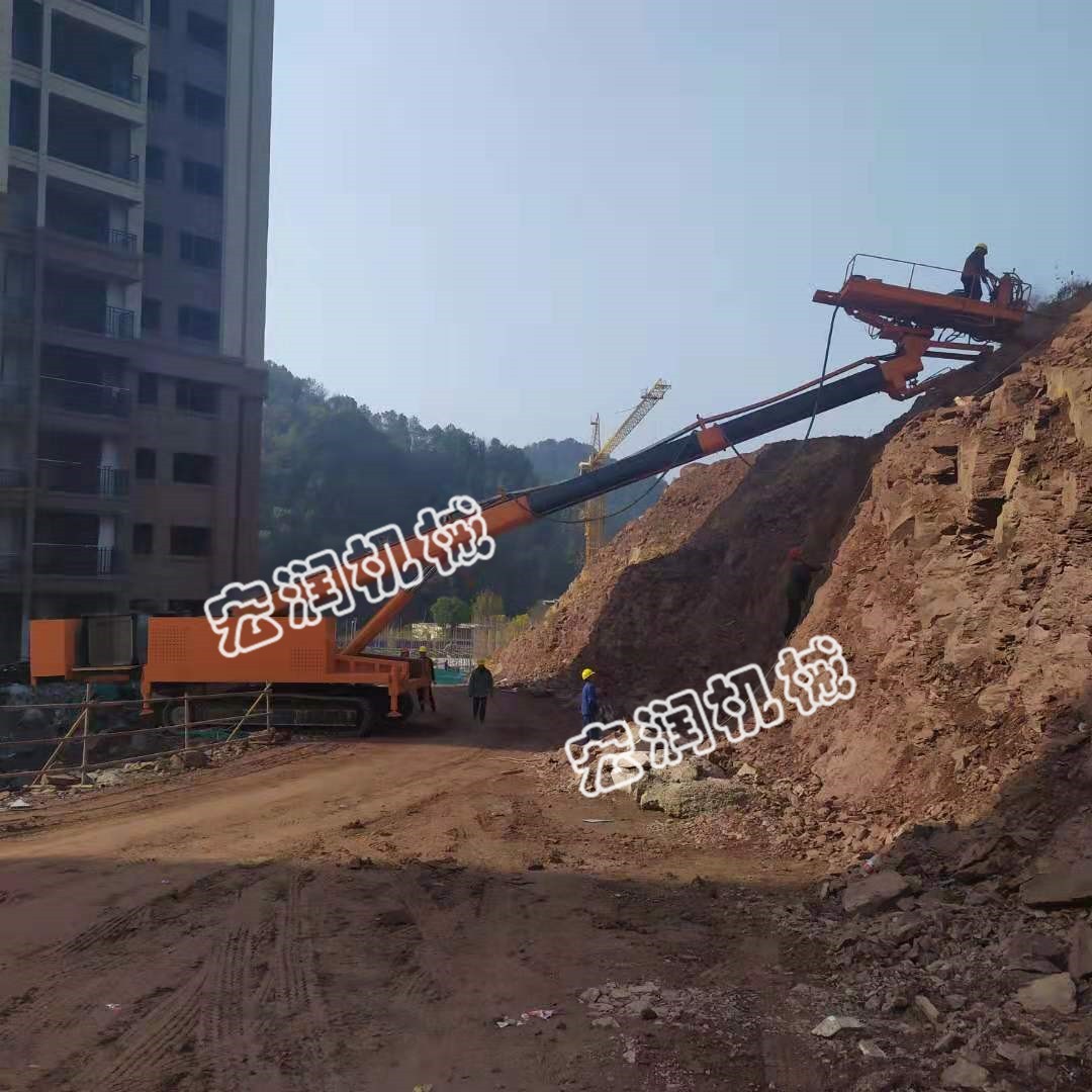 广州地区 锚杆基坑支护钻机客户施工中