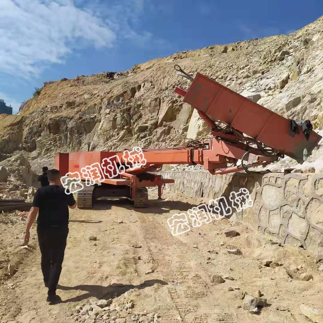 广州地区 锚杆基坑支护钻机客户施工中