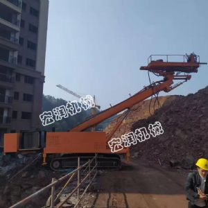 广州地区 锚杆基坑支护钻机客户施工中
